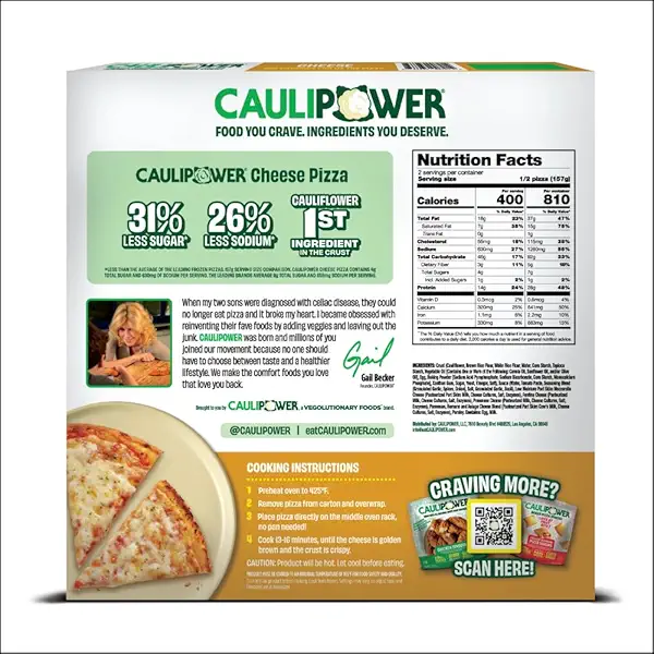 CAULIPOWER Cheese Lovers Stone-Fired Cauliflower Crust Pizza, 11.1 Oz (Pack of 1) 2