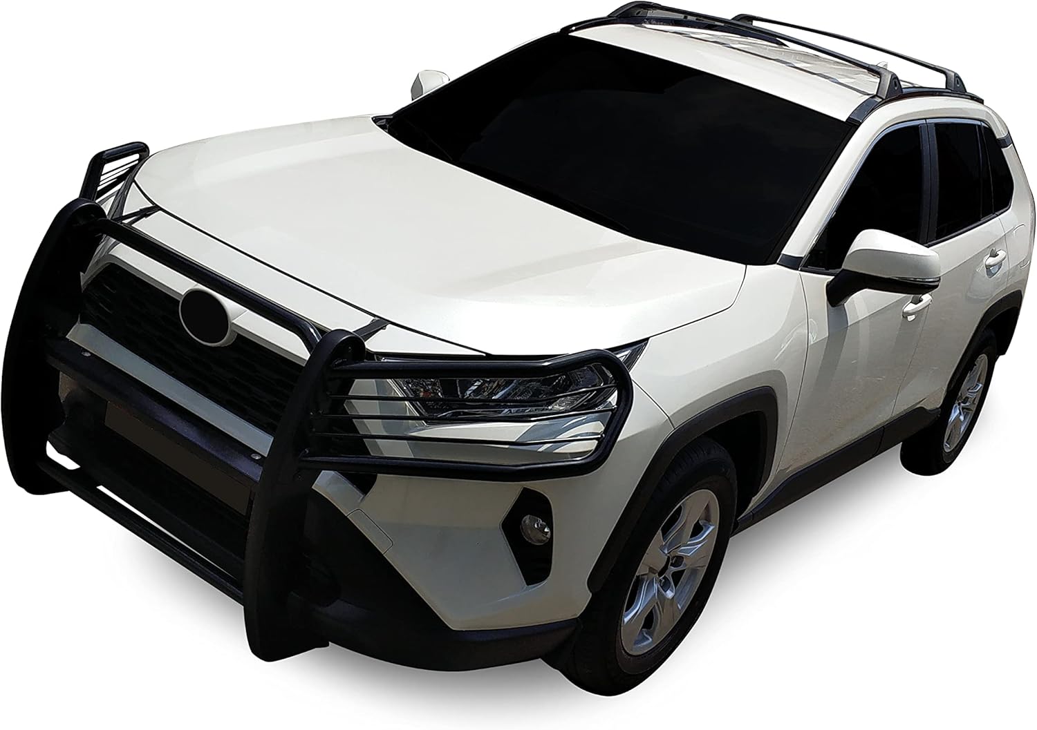 BLACK HORSE 17A093904MA Black Modular Grille Guard Compatible with RAV4 2019-2020