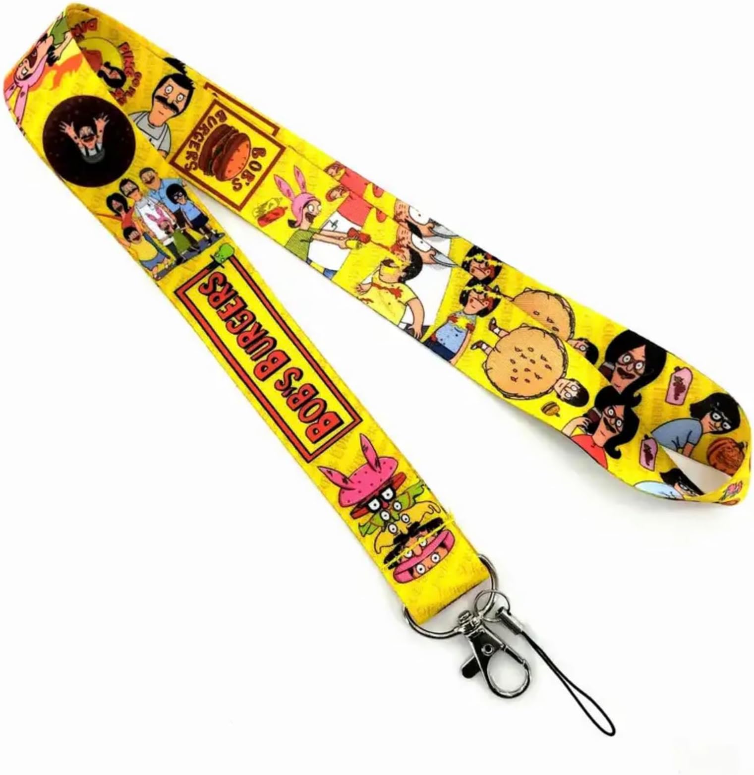 PinstantBob's Burgers Belcher Family Cartoon Comedy TV Show 17.7" Neck Lanyard Keychain Holder ID Badge Mobile Phone Pin Strap