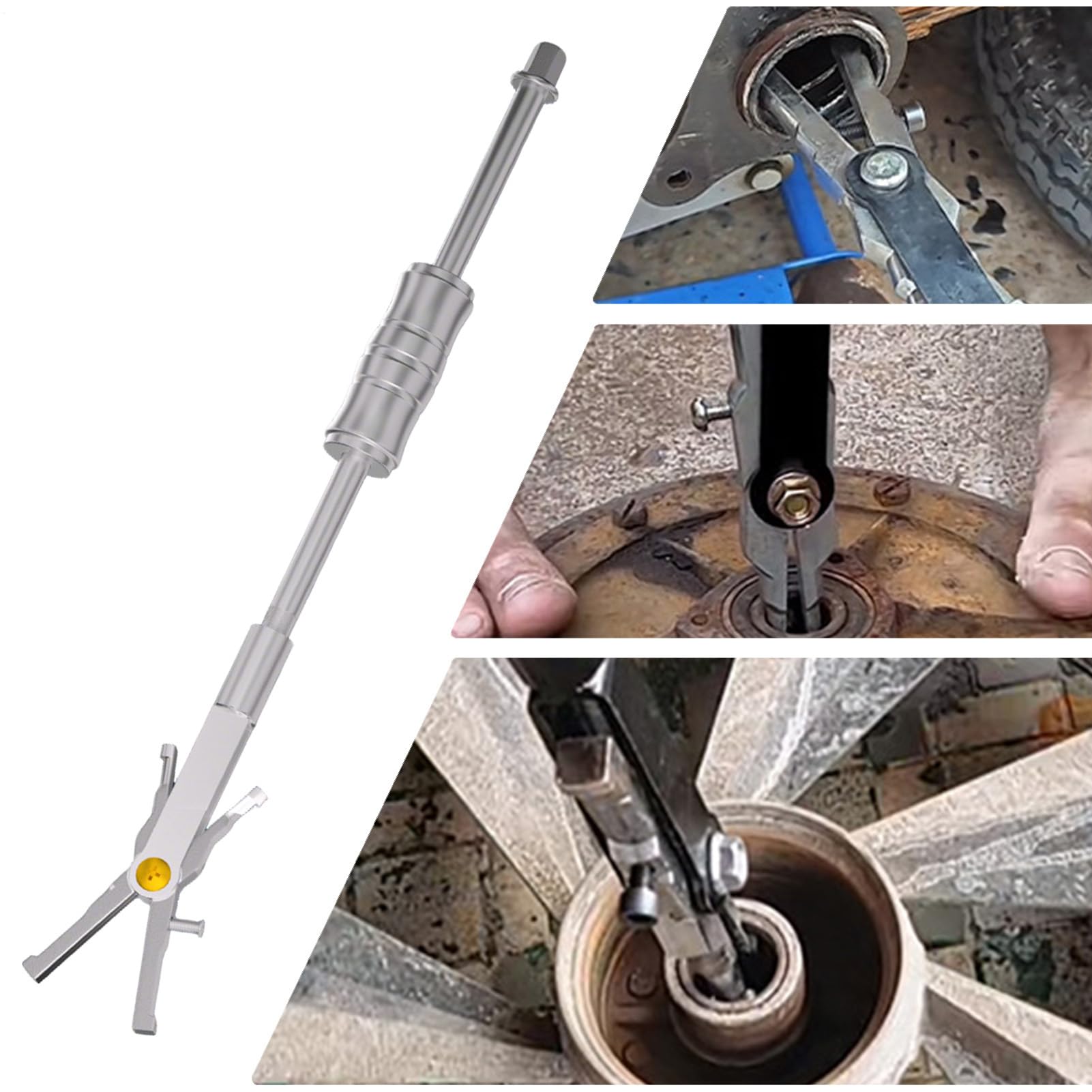 Extractor de Deslizante Herramienta de Reparación Automotriz de Doble | Kit de Extracción de Rodamientos Resistente para Mantenimiento de Coches, Extracción de Ejes y Reparación en Campo