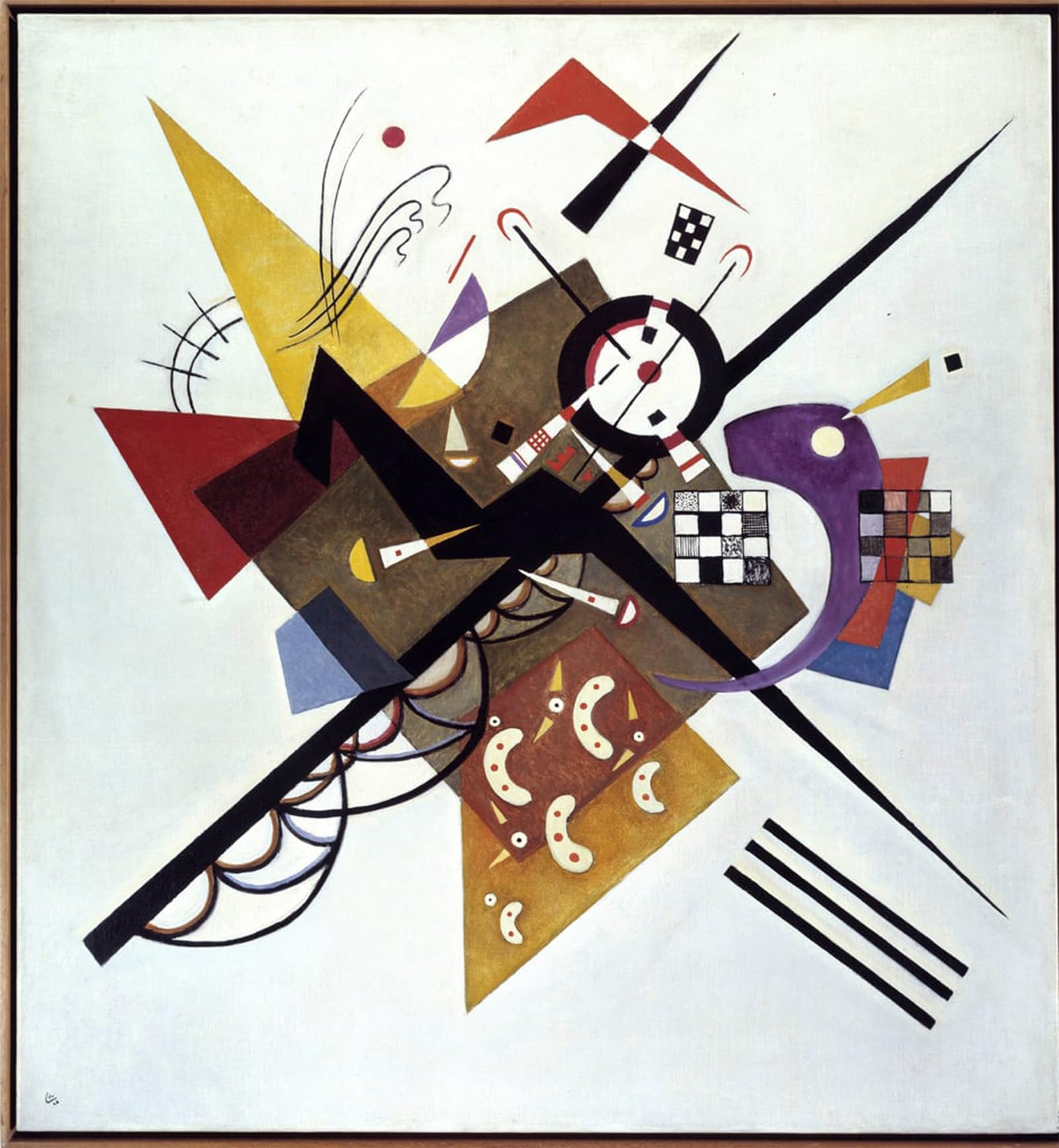 Tableau Toile Kandinsky pour Mur Vide Décoration Salon Moderne 60x90