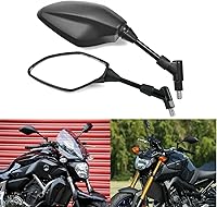 Vista 2 de Universial - Espejo retrovisor lateral para motocicleta, 360 grados, ajustable, plástico ABS, retrovisor, 0.394 in, 0.315 in, para Yamaha FZ25 FZ 25