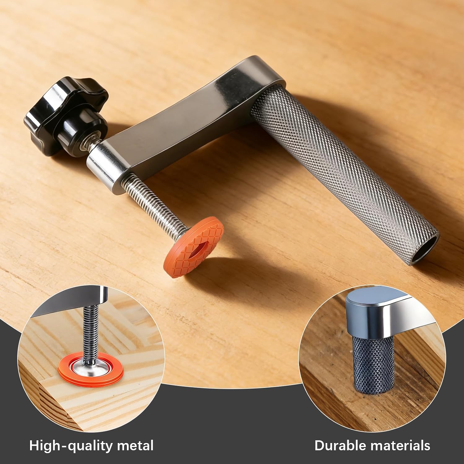 2 Pack 3/4" (19mm) Bench Dog Clamps, Dog Hold Clamp Secure Woodworking Clamps For Woodworking, Anti-Twist, Compatible Workbenches, for Craftsmen & DIYers