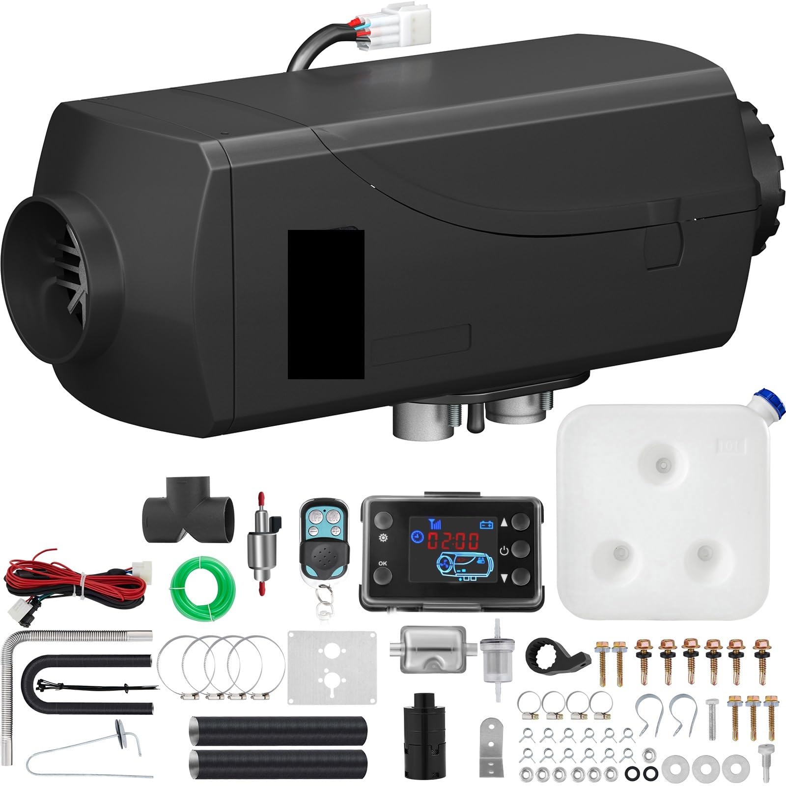 Ogrzewacz powietrza 5 kW, 12 V, ogrzewanie postojowe, przełącznik LCD, tłumik ogrzewania do kamperów, przyczep, ciężarówek, łodzi,Bardzo cichy