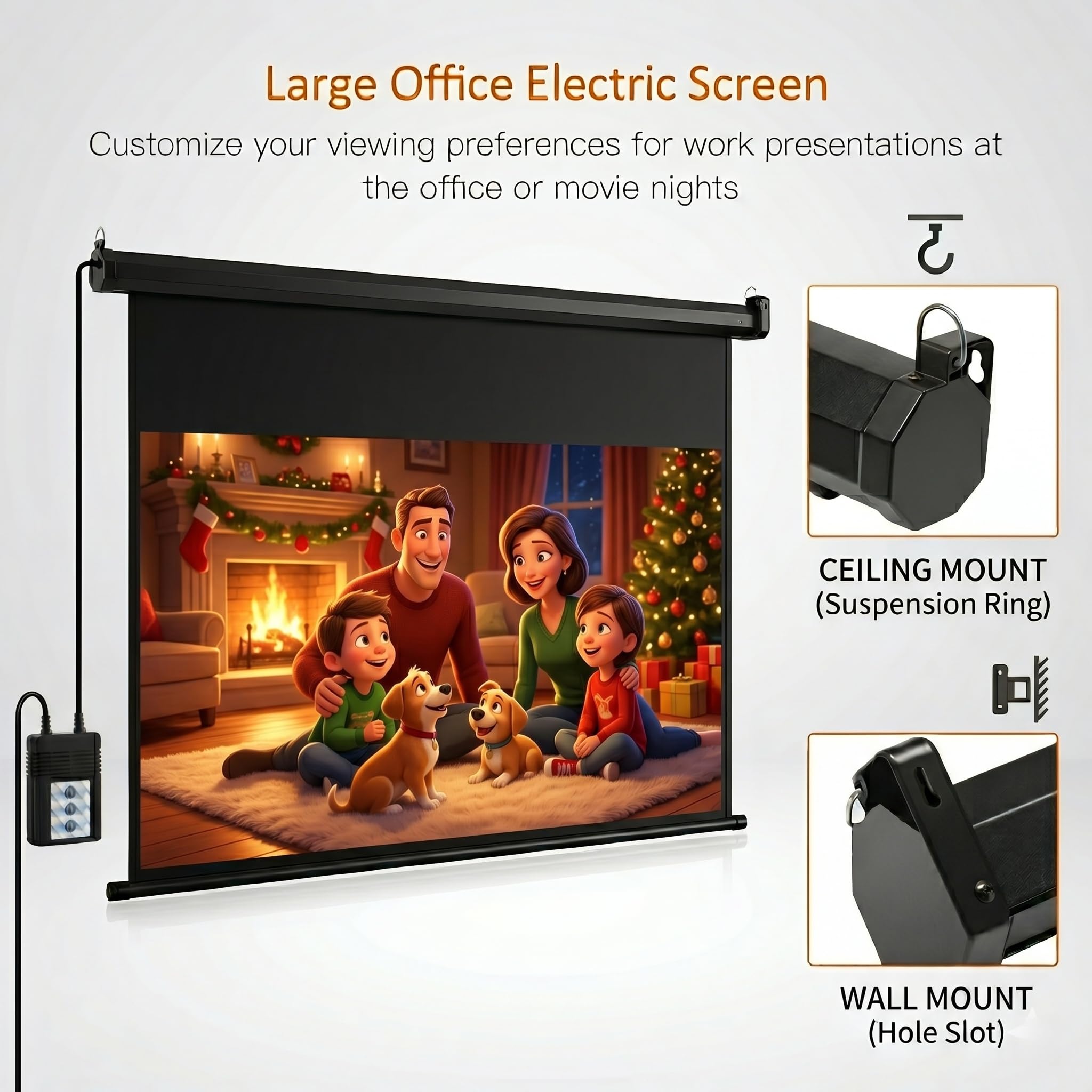 Amazon.com: Motorized Projector Screen 100 inch 16:9 HD Diagonal