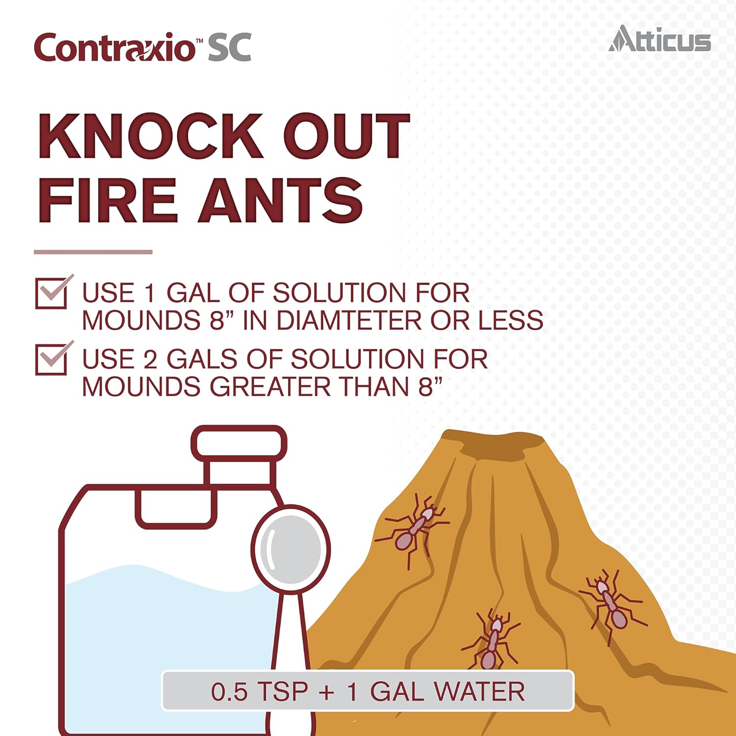 Atticus Contraxio SC Insecticide with Spinosad (32 OZ) Natural Pest Control for Lawn, Landscapes and Gardens