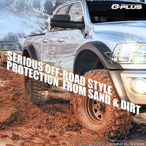 Miniatura 2 de G-PLUS Guardabarros compatibles con modelos Dodge Ram 1500 2002-2008 solamente, compatible con modelos Dodge Ram 2500 3500 2003-2009, solo 4