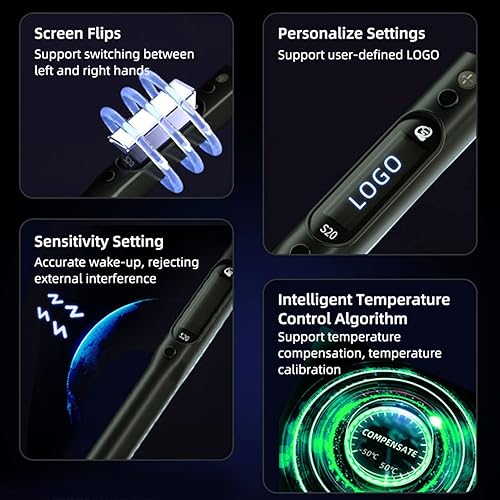 Miniatura 3 de Soldering Iron Kit, AC110-220V LCD Digital Soldering Gun, Portable Solder Iron, Self Calibration with Temperature Compensation and Adjustable