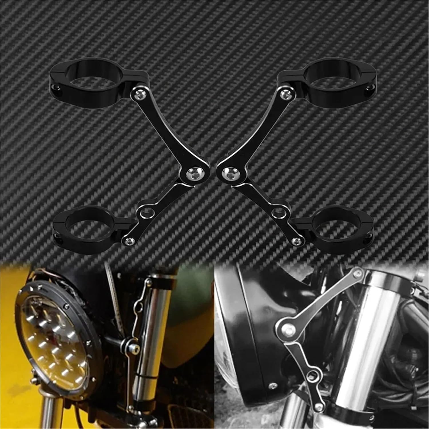 Fog Light Bracket Motorcycle CNC 39mm-41mm Fork Tube Holder Headlight Bracket Mount Clamp Fit for Harley Dyna Chopper Bobber Cafe XL