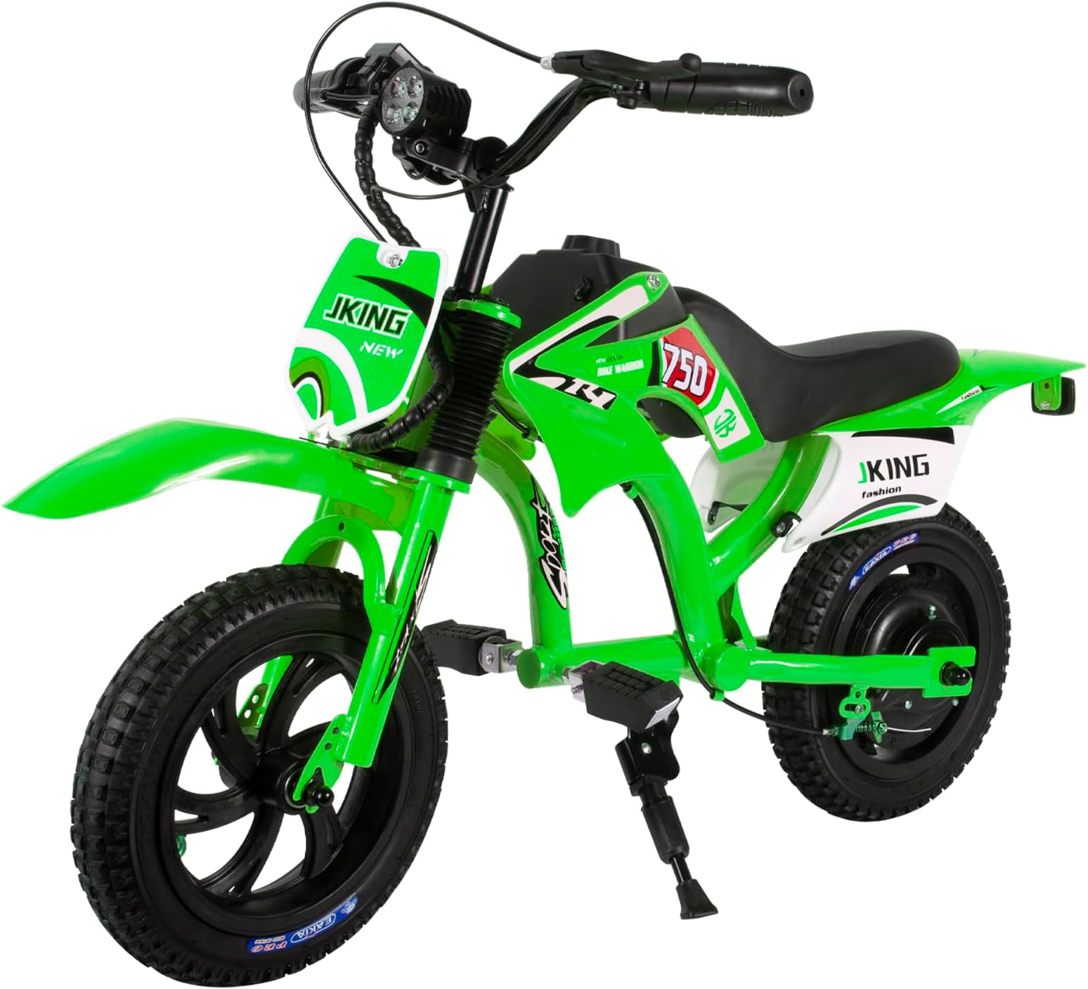 Kids Motorcycle,C6 Kids Electric Dirt Bike,12-inch 300W brushless Motor,3-Speed LCD Display,10 MPH Top Speed,LED Brushless Controller + Moto Sound，8 Miles Range,Green