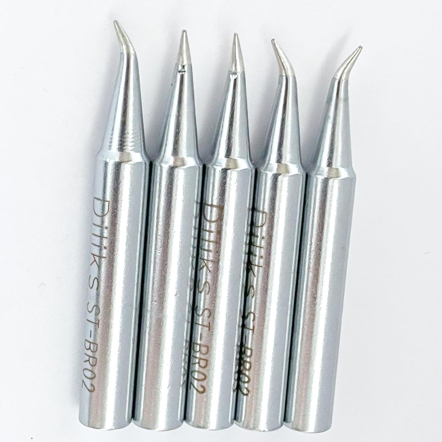 ST-D24 Soldering Iron Tips 5pcs Set, Chisel tip, For Weller ST Series Tip Replace Weller ST7 WLC100, R2.4mm/0.5mm x 18.2mm