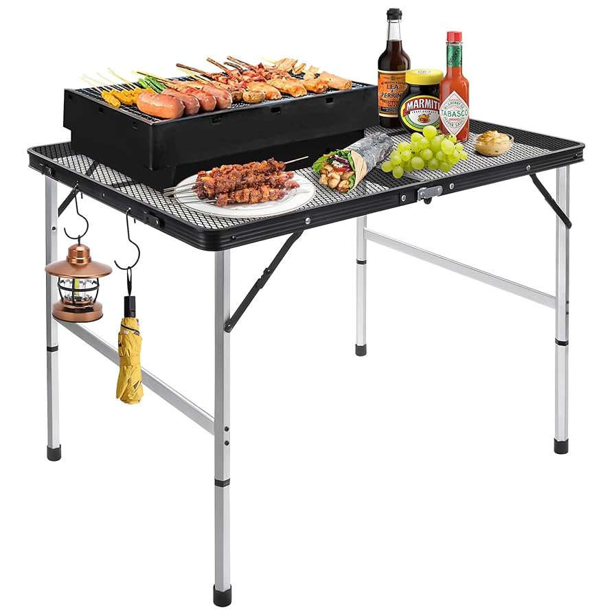 Amazon.com: jkwokback 3ft x 2ft Grill Table Portable Camping