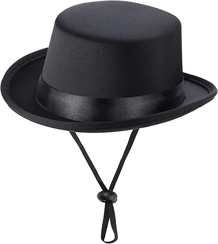Miniatura 2 de Juego de 2 accesorios formales para mascotas, sombrero de copa para mascota con corbatacorbatín formal para mascotas, fiesta de cumpleaños,