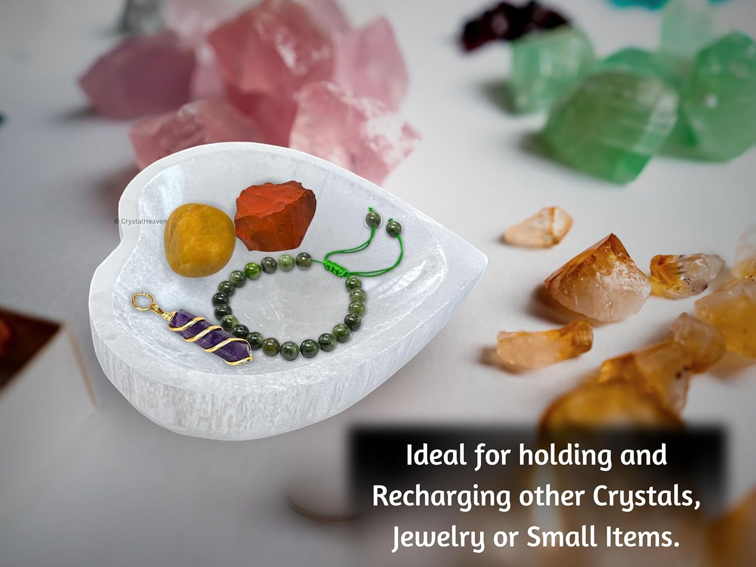 Certified Selenite Bowl to Charge Crystal - 4" Heart Original Selenite Plate Selenite Crystal Bowl for Energy Cleansing and Recharging - Premium Selenite Plate for Home Decor and Spiritual Practice 7 71ps3GOd4GL. SL1500