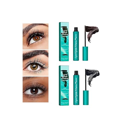 Rímel líquido negro de las extensiones de pestañas, larga duración, coloreado y lavable, alargamiento voluminizador 3D rizado pestañas hierro rímel