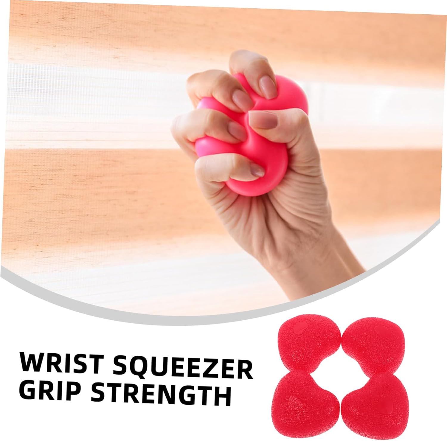 4pcs Ergonomic Hand Exercisers Grip Strength Balls Wrist Exercise Ball Hand Strengthener Finger Exercising Arm Workout Daily Wrist