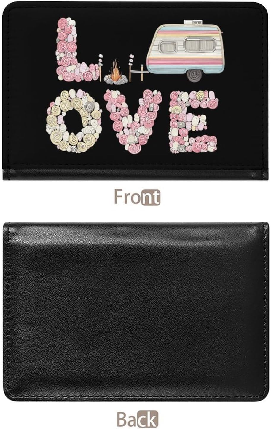 Camper Love Travel Passport Holder Passports Protective Cover for Women Men with Card Slots