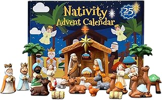 Nativity Advent Calendar 2025 – 24 Days Christmas Nativity Scene Set, 25...