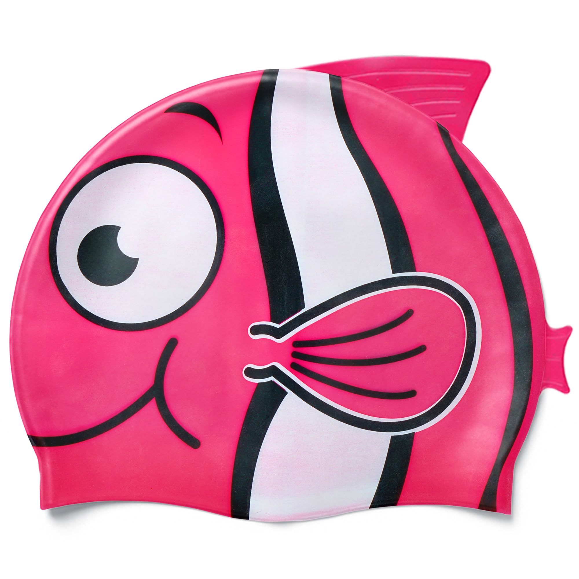 EANAGO silicone swimming cap for girls, fashionable swimming cap for children for swimming and training