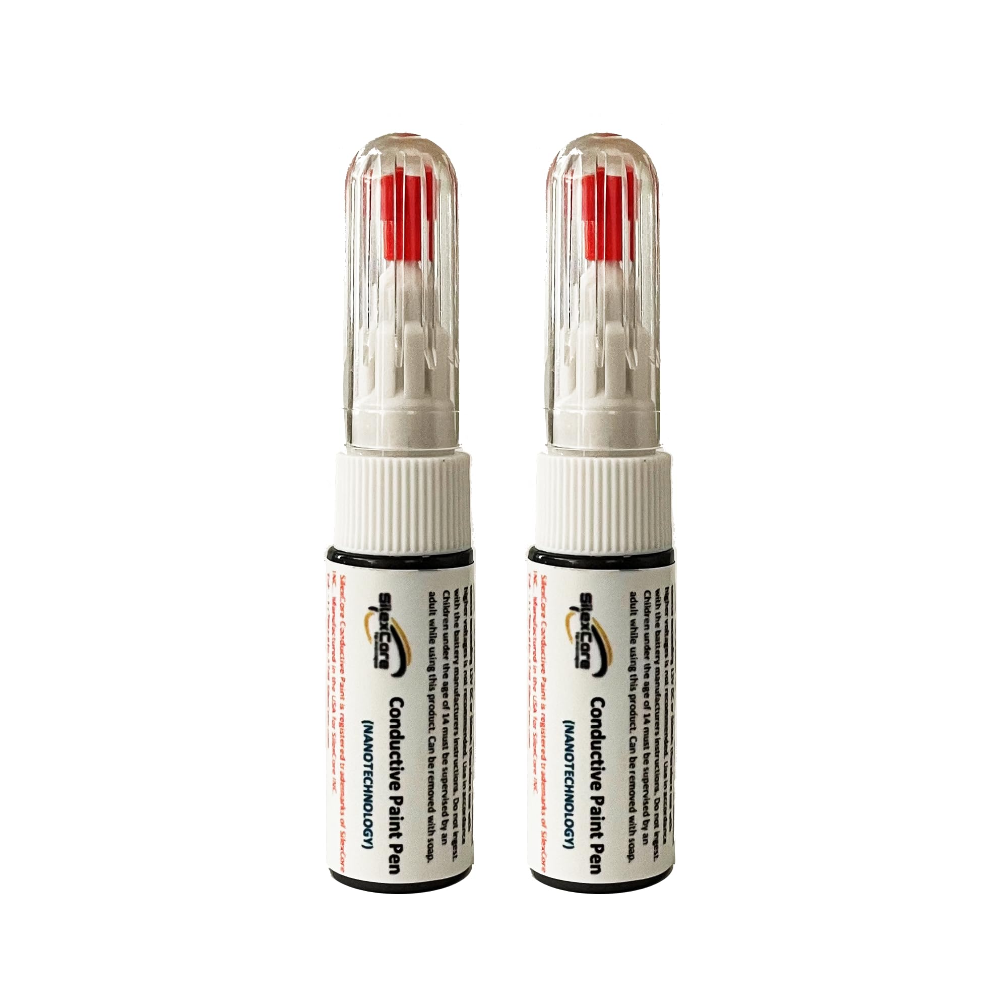 Conductive Paint Pen, Highly Electrical Conductivity Designed Using Nanotechnology Materials, Precision Fine Tip, Multipurpose and suitable for versatile surfaces, perfect for Circuit Boards Repair and EMF shielding - Pack of 2 (10 ml each)