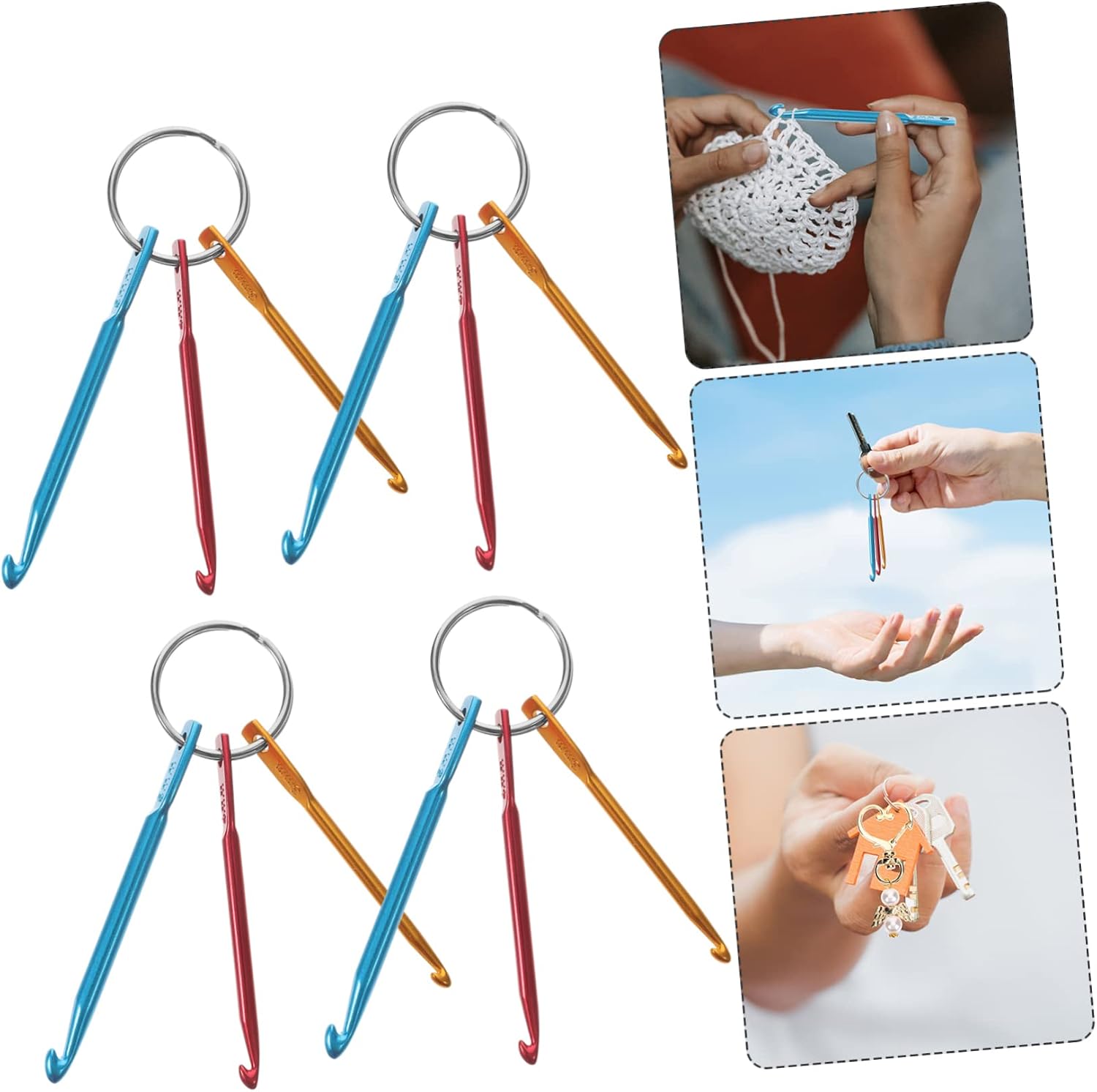 jojofuny 12pcs Handheld Yarn Crochet Hooks for Knitting Lightweight Tools for Crafting Suitable for Hats Gloves and Sweaters Portable and Compact Design