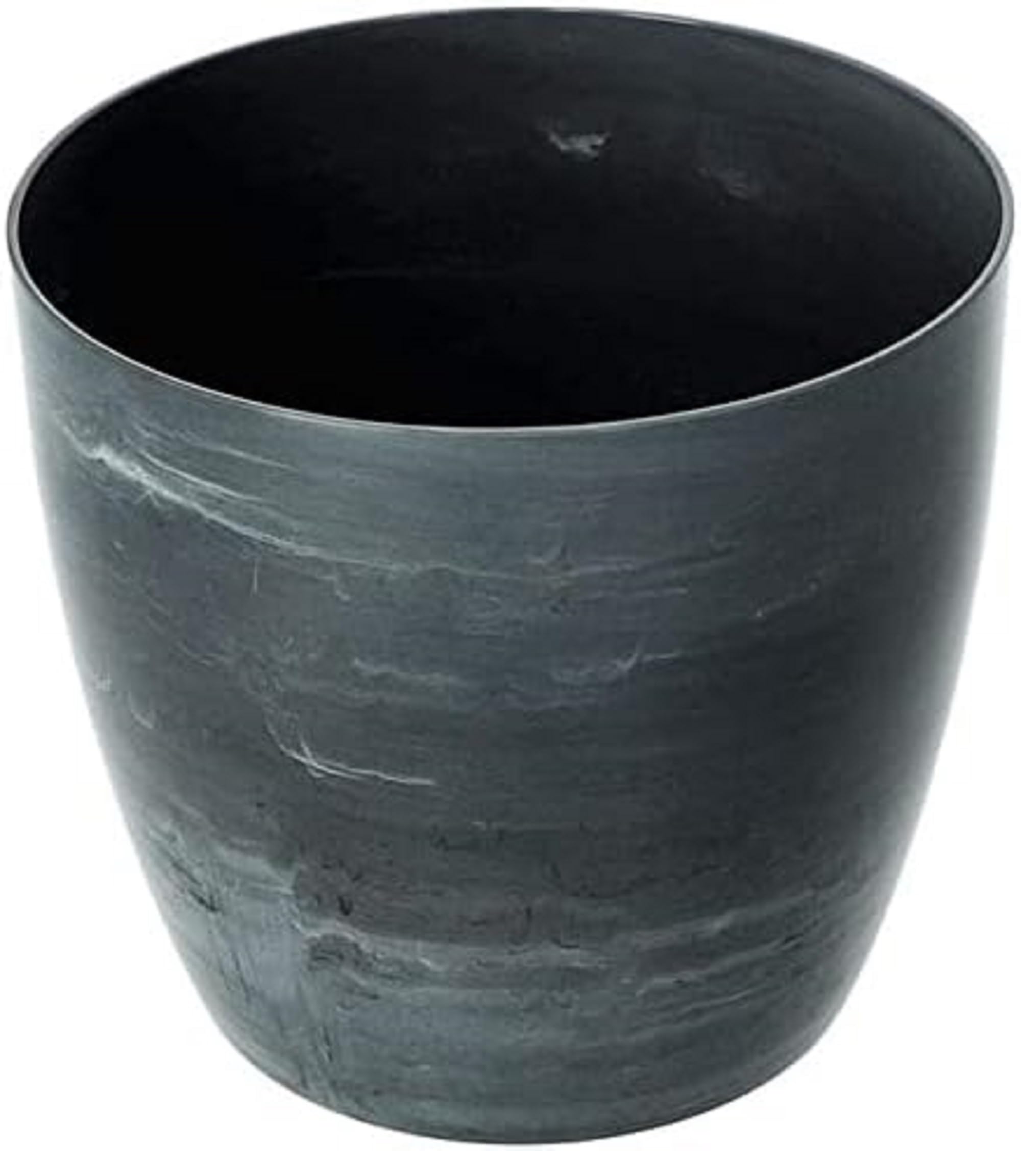 B2C Flower Pots 6 Colours 4 sizes Marble Plastic Plant Pots Planter Deco (16cm, Grey Marble)