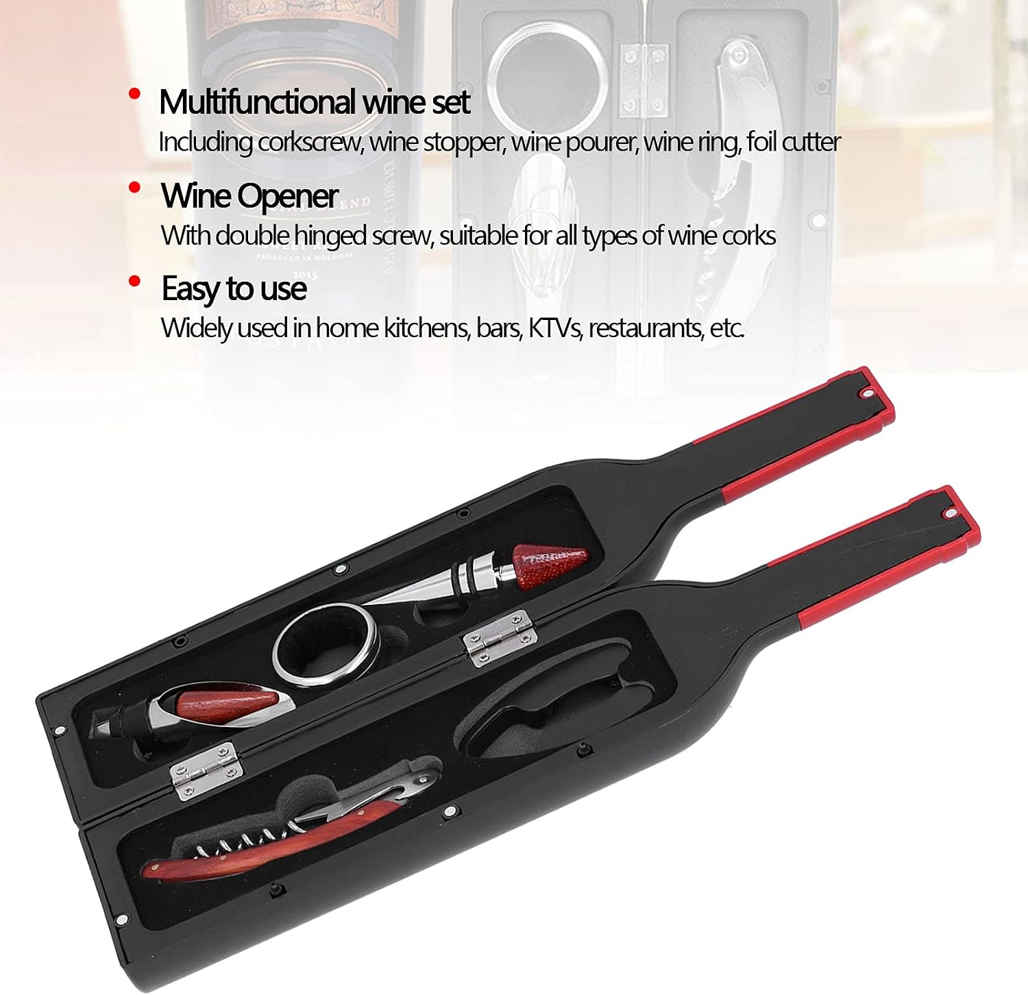 Topyond Wine Bottle Opener Corkscrew for Seniors Wine Pourer for Elderly