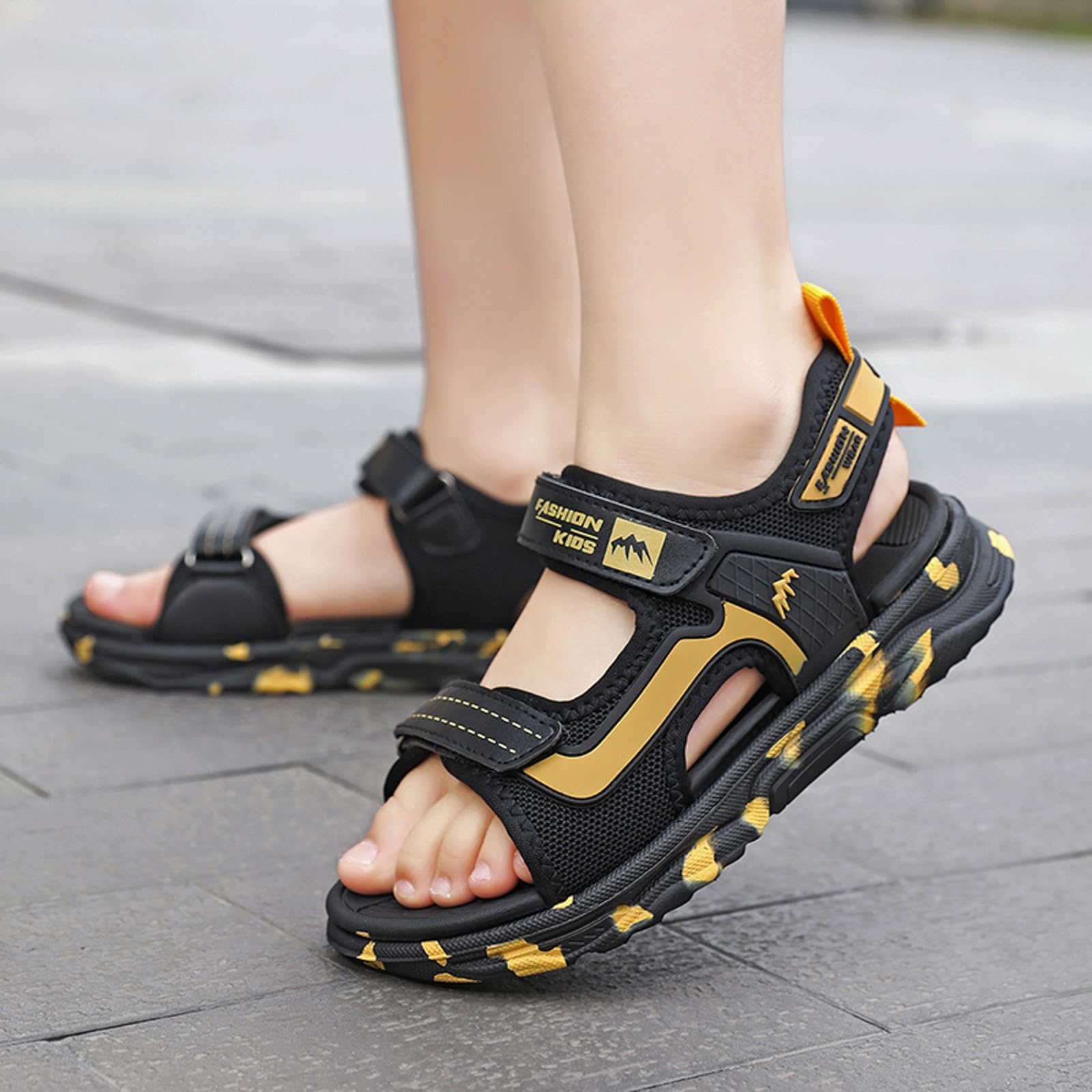 Genérico Sandalias de Playa para Niños Calzado Juvenil con Flexible y Punta Abierta Diseño Moderno Ideal para Verano Zapatos Ligeros Antideslizantes para Actividades Acuáticas