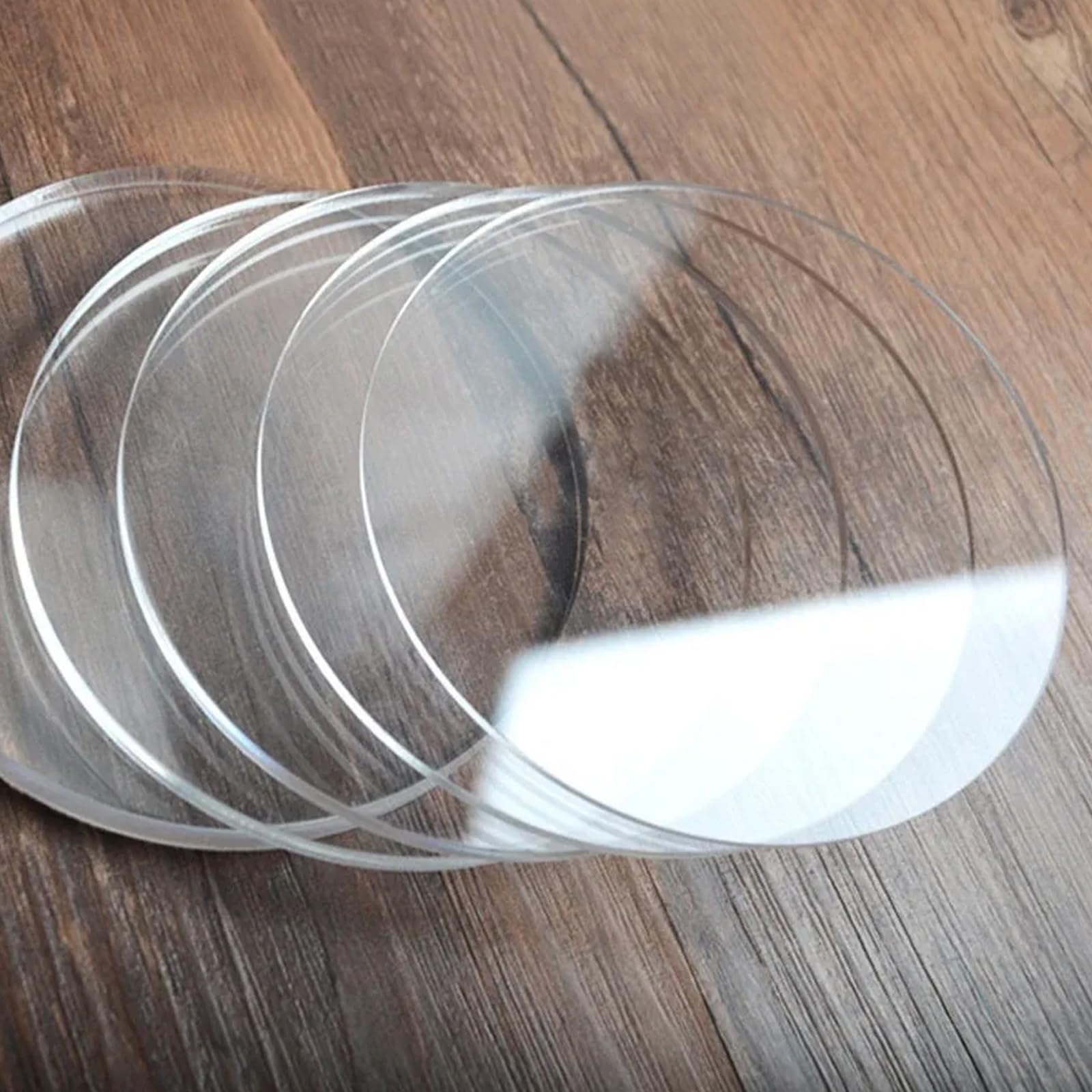 6 fogli rotondi in acrilico trasparente, 30 cm, 1,8 mm di spessore, con pellicola protettiva, in acrilico trasparente, per cornici, tavolozze, torte fai da te