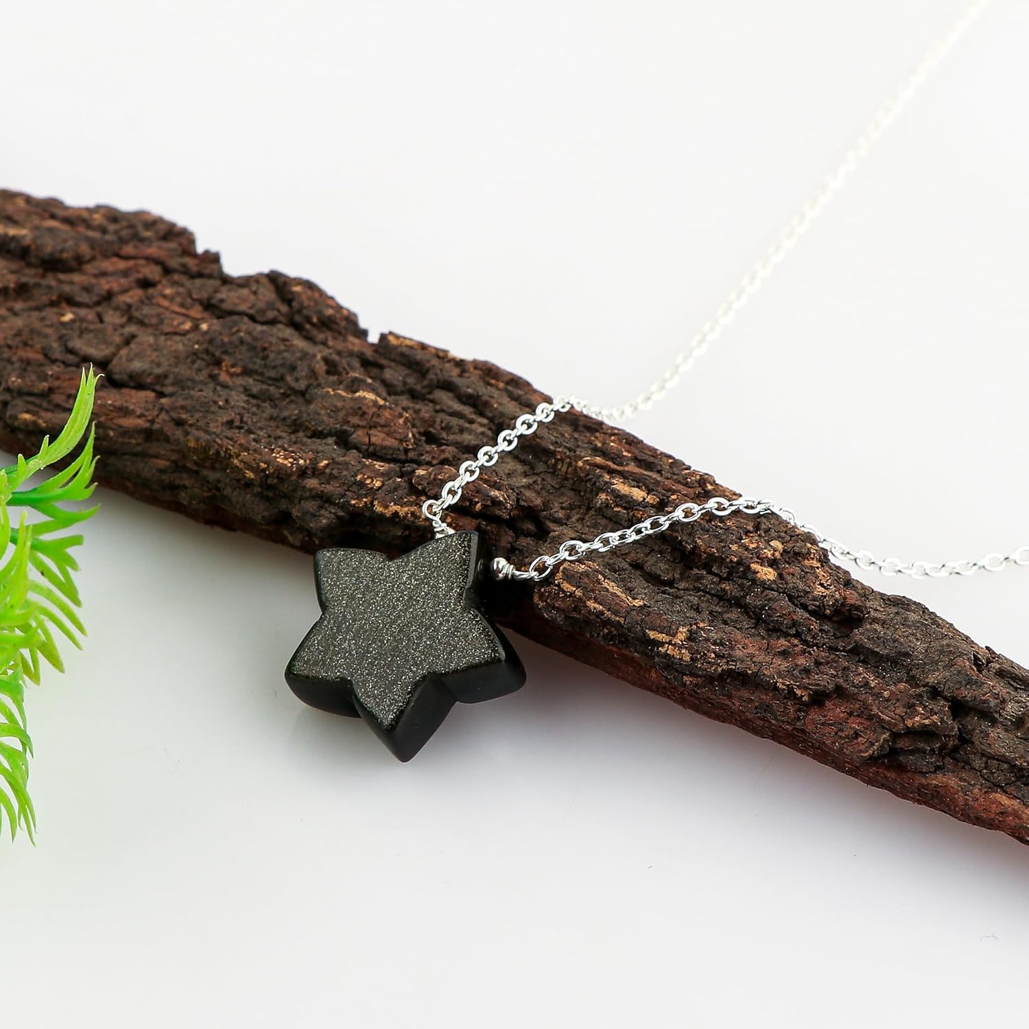 Natural Star Gemstones Pendant Necklace, Handmade Stone Pendant Jewelry, Healing Crystals, AAA Grade Stone, Adjustable Chain, Birthday Gift for Women, 18 Inch - Image 2