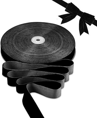 Miniatura 8 de Moukiween Cinta de terciopelo gris de 38 pulgadas x 30 yardas, cinta de terciopelo para envolver regalos, invitaciones, globos florales para el
