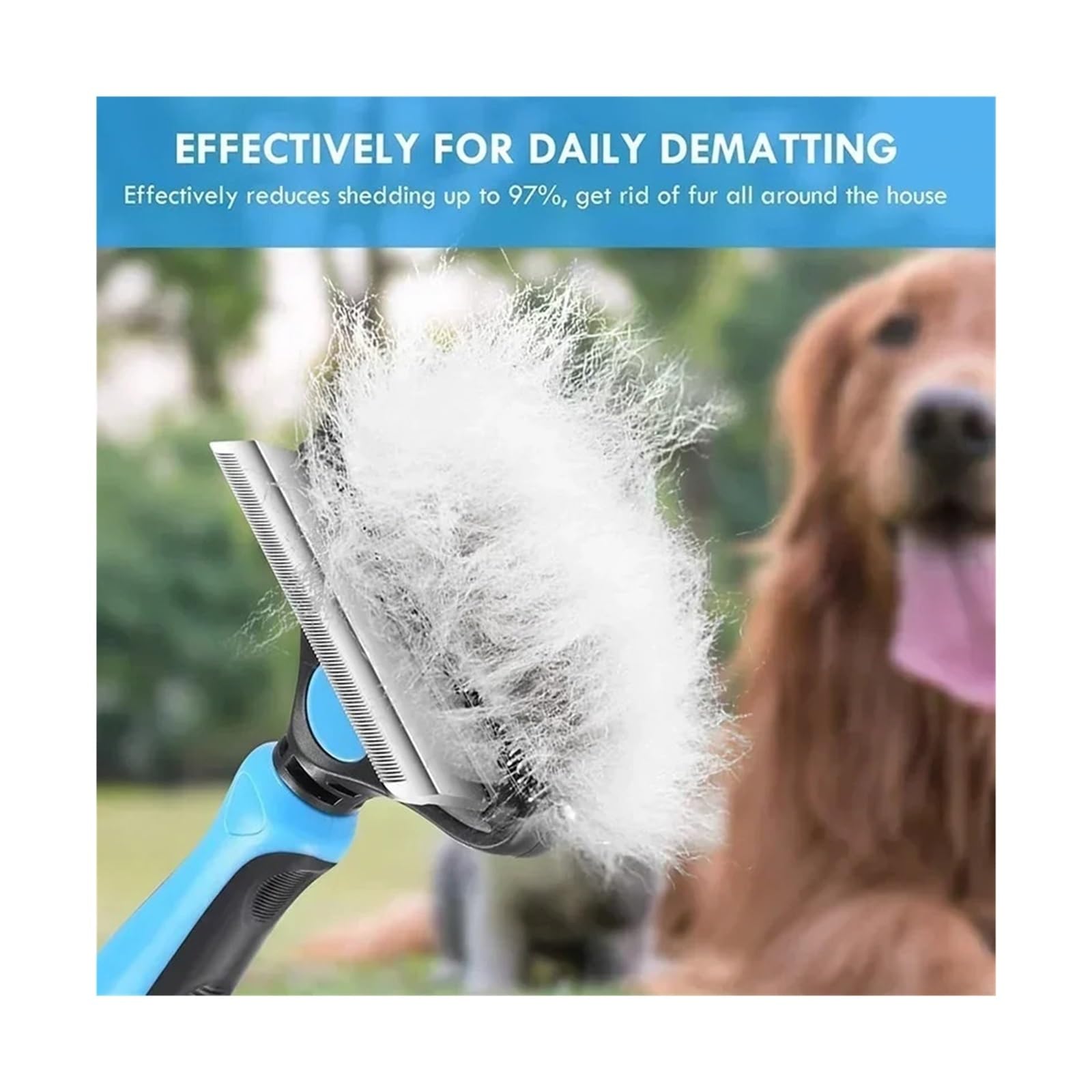 Fellpflegekamm For Haustiere, Entwirrungswerkzeug For Hunde Und Katzen, Feinzahnige Bürste For Entfernen Von Losem Fell Und Verfilztem Haar(Black)