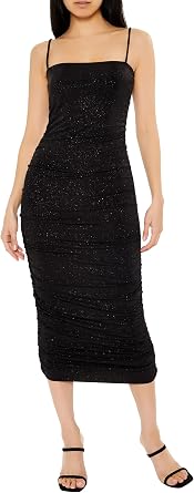 Forever 21 Womens Glitter Knit Bodycon Maxi Dress