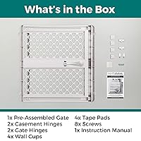 Vista 7 de MYPET Puerta universal para mascotas: 26" - 42" Puerta de perro de ancho para puertas con ajuste a presión o accesorios de puerta oscilante Tipos