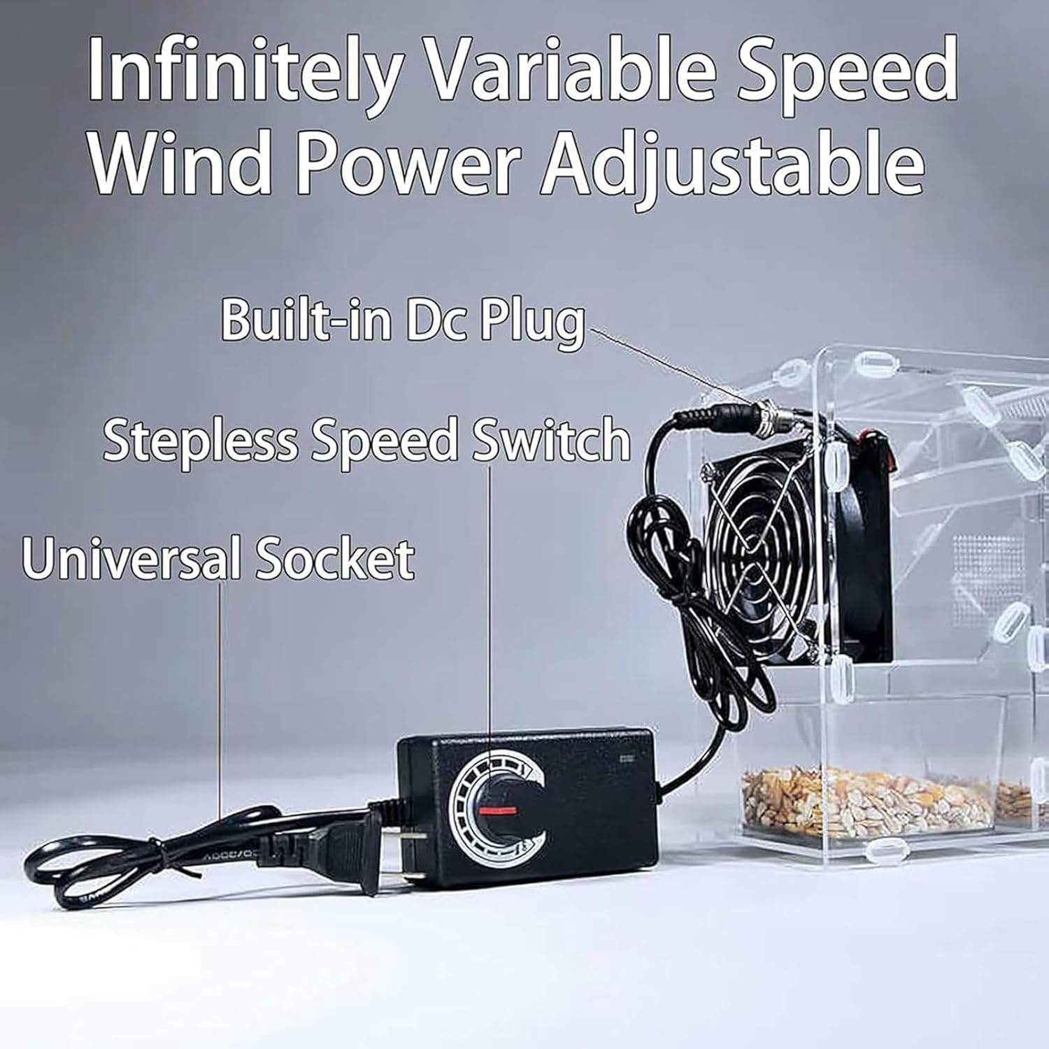 Bird Feed Blown Shell Splitter, Electric Grain Blown Shell Machine, Adjustable Wind Speed/Removable and Washable/Fully Transparent Acrylic Design