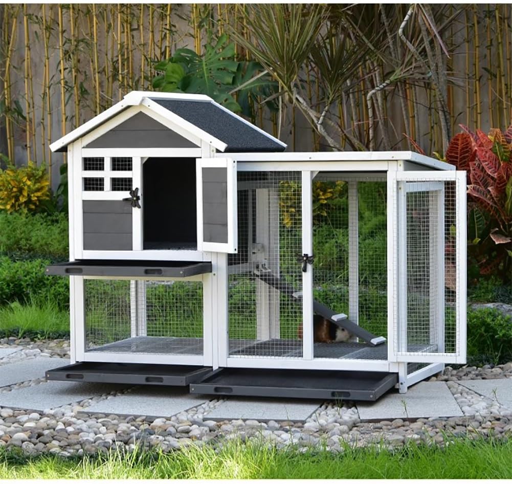 4 A Rabbit Hutch For Rabbits Outsunny PawHut 4'x2′ Outdoor Rabbit