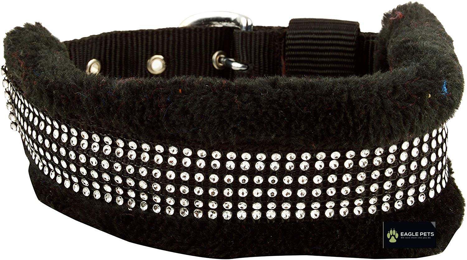 Eagle pets Dog Collar Nylon Black Fur Soft Padded Collar 1.25inch ((Black, Large) (B09DCJ5Y3W) Amazon Price History, Amazon Price Tracker