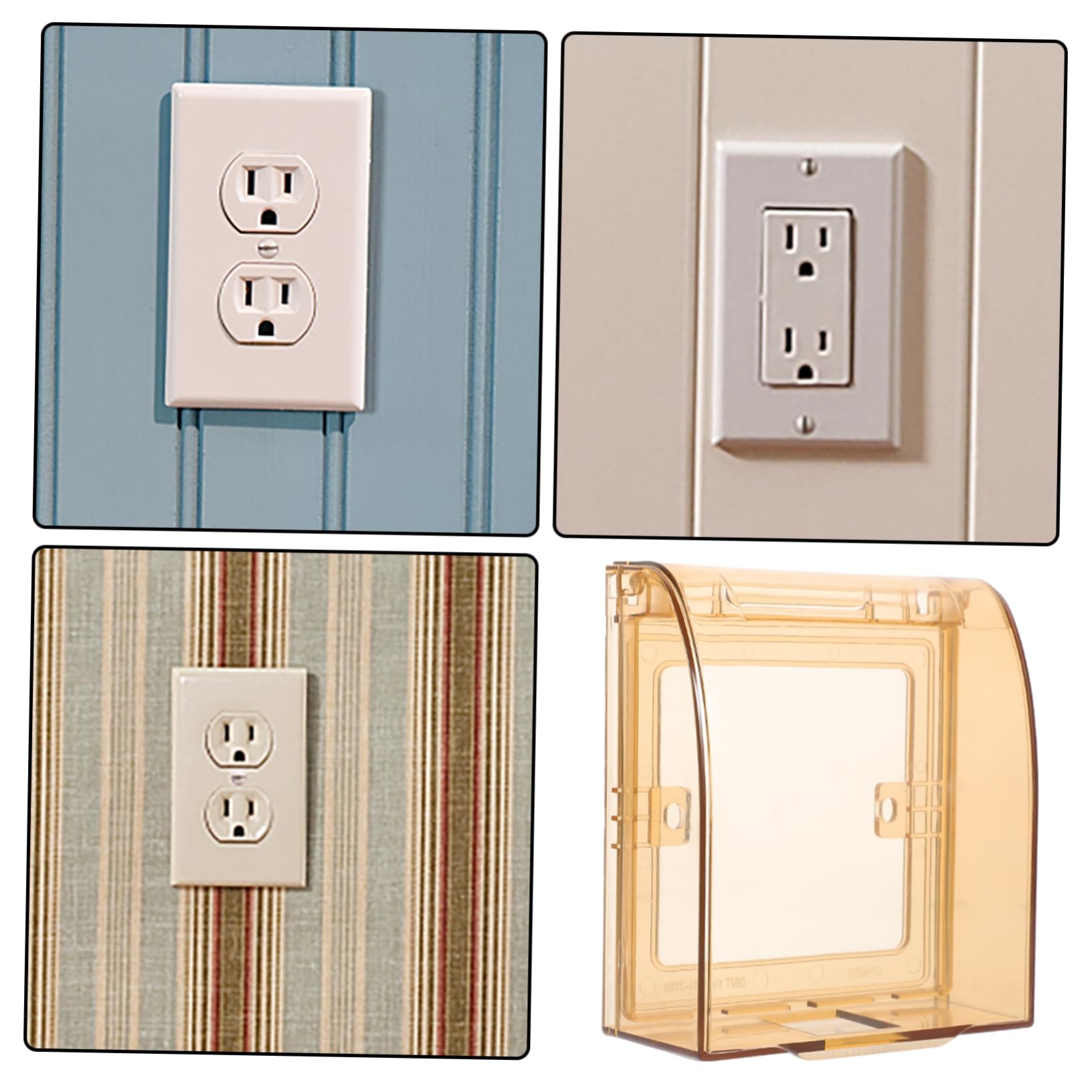 Artibetter 10pezzi Copriprese Elettrici Sicuri Per Ragazzo Ragazza Di Coperture Per Prese Murali Installazione Facile e Trasparente Protezione Aggiuntiva Per Famiglie Con Ragazzo Ragazza e