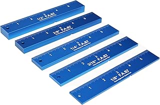 Fence Alignment Tool — Magnetic Stackable Bars (1/8, 3/16, 1/4, 3/8, 1/2) Woodworking Tool for Table Saw Fence Setup, Blade-to-Fence Spacing, Router Bit Height, Ruler & Tooth Notch