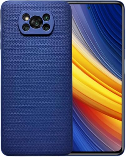 Casecious Compatible con Xiaomi Poco X3 o X3 Pro o X3 NFC Crossline Slide Grids Soft Slim TPU Teléfono celular Mobile Basic Funda trasera (negro)