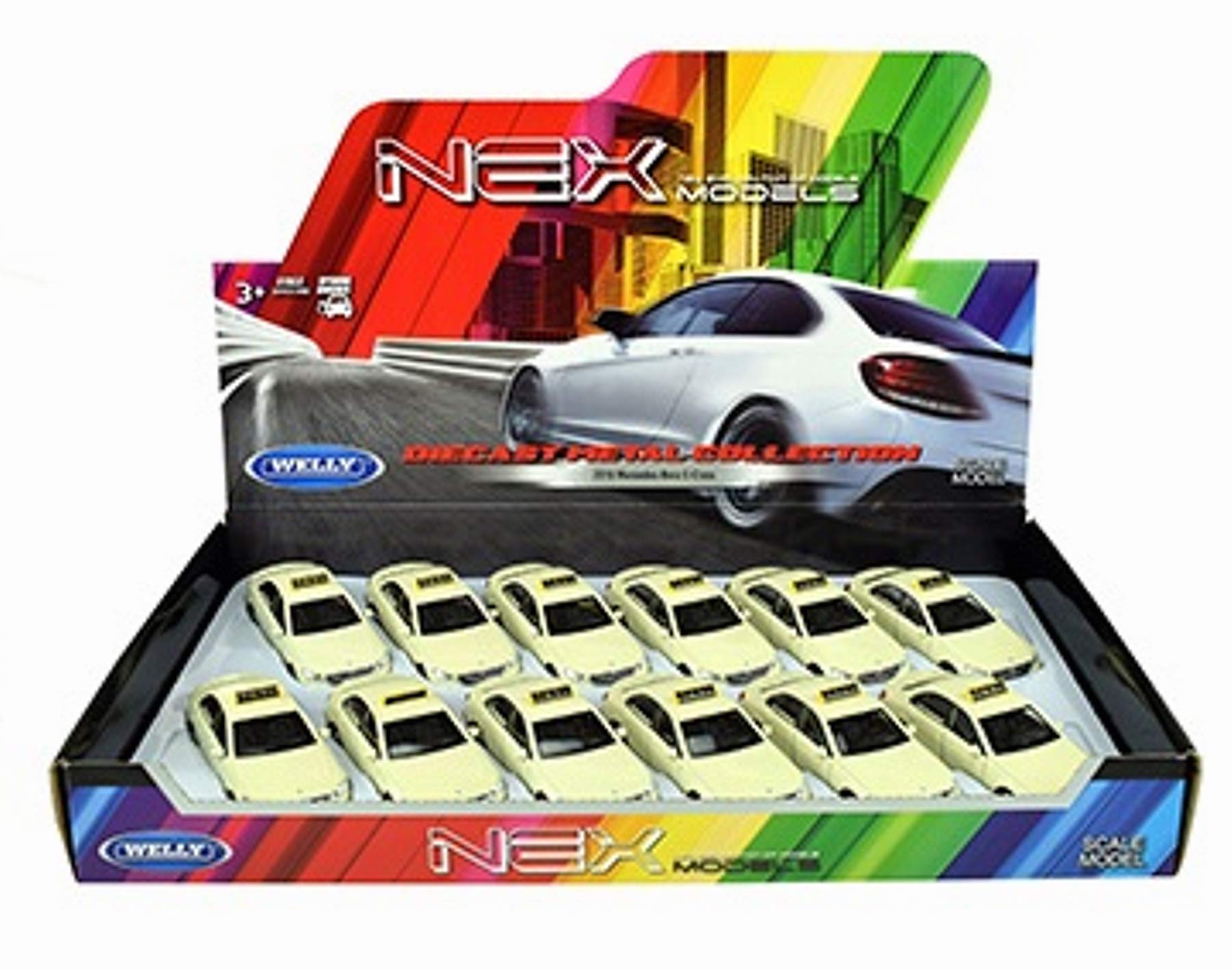 Welly 2016 Mercedes-Benz E-Class TAXI 1:34 crema - Monkey Mum
