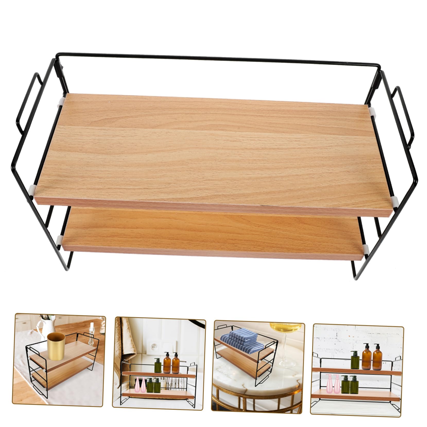STOBOK Make-up-organizer Mit Lippenstifthalter 2-stufiges Badezimmer-aufbewahrungsregal Hautpflege-organizer Leicht Zu Reinigen Maximiert Den Platz
