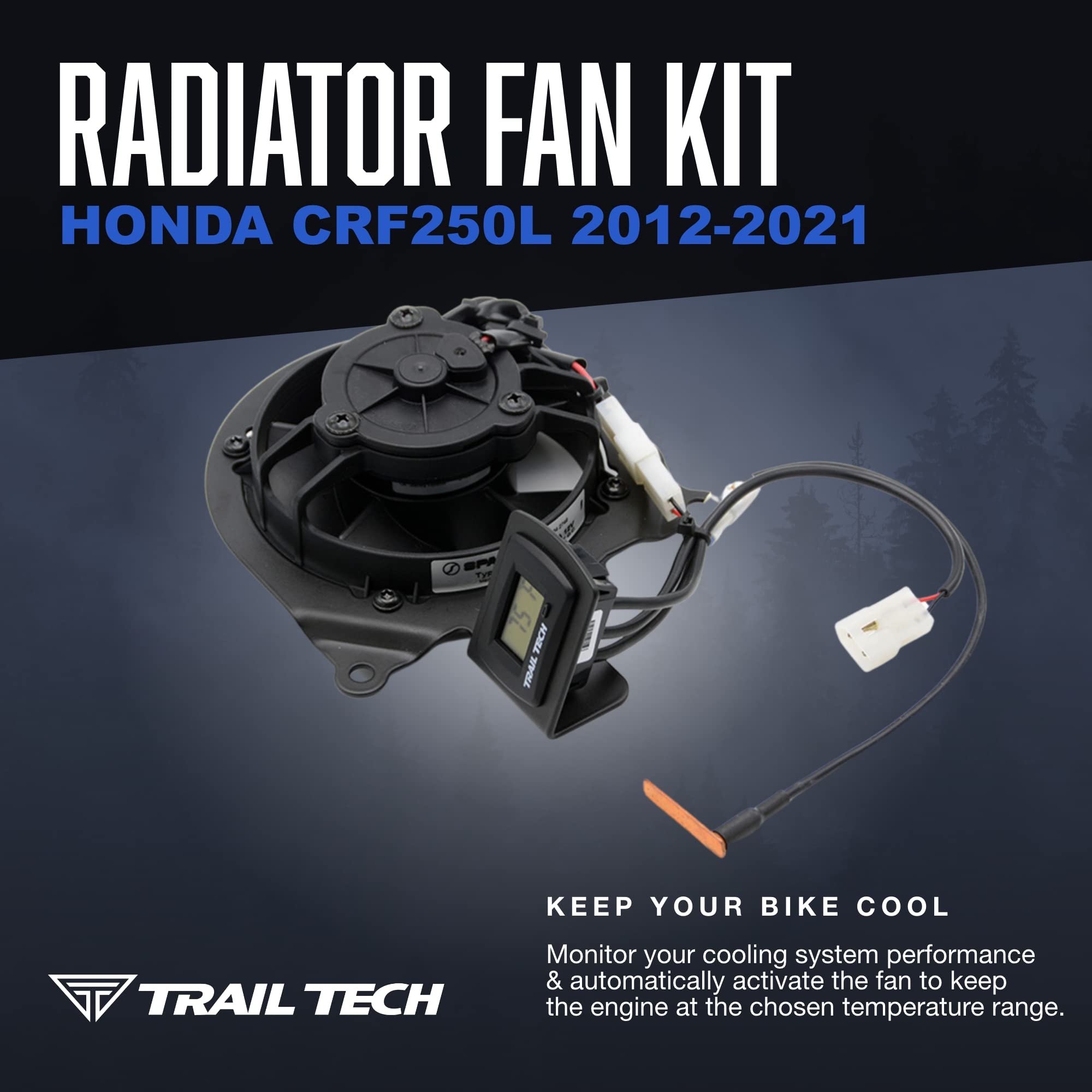 Trail Tech Fan Kit, Motorcycle Radiators, Honda CRF250L 2012-2021