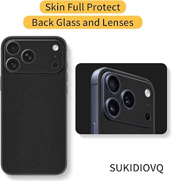 for 2 Pack iPhone 17 Pro Max Camera Lens Protector, Skin Wrap Using 3M Rear Camera Screen Film Vinyl Using 3M Leather