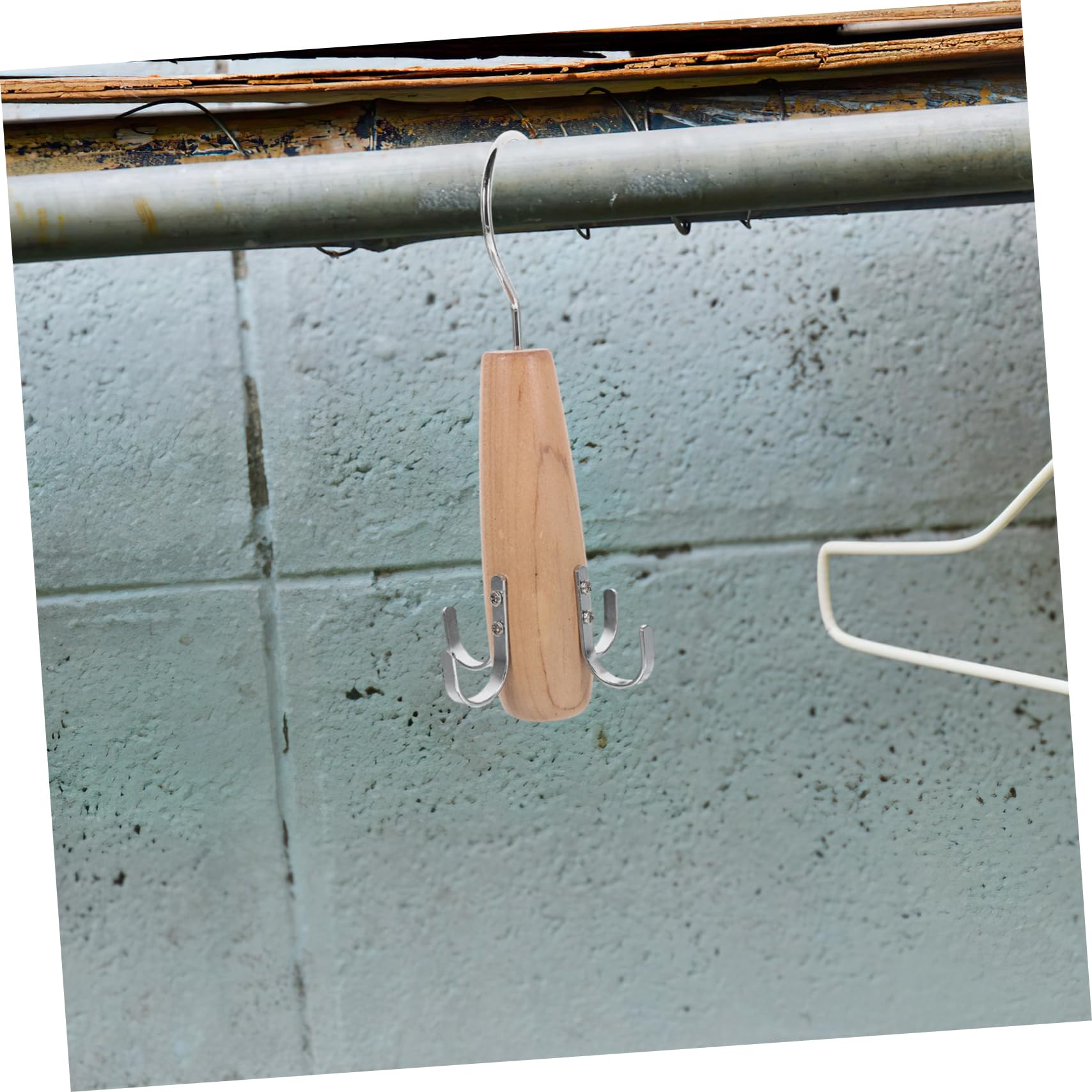 OUNONA Wooden Scarves Storage Rack Multifunctional Tie Hanger with Rotation for Closet Organization Space Saving Design for Belts Scarves and Accessories Random Color Random Color