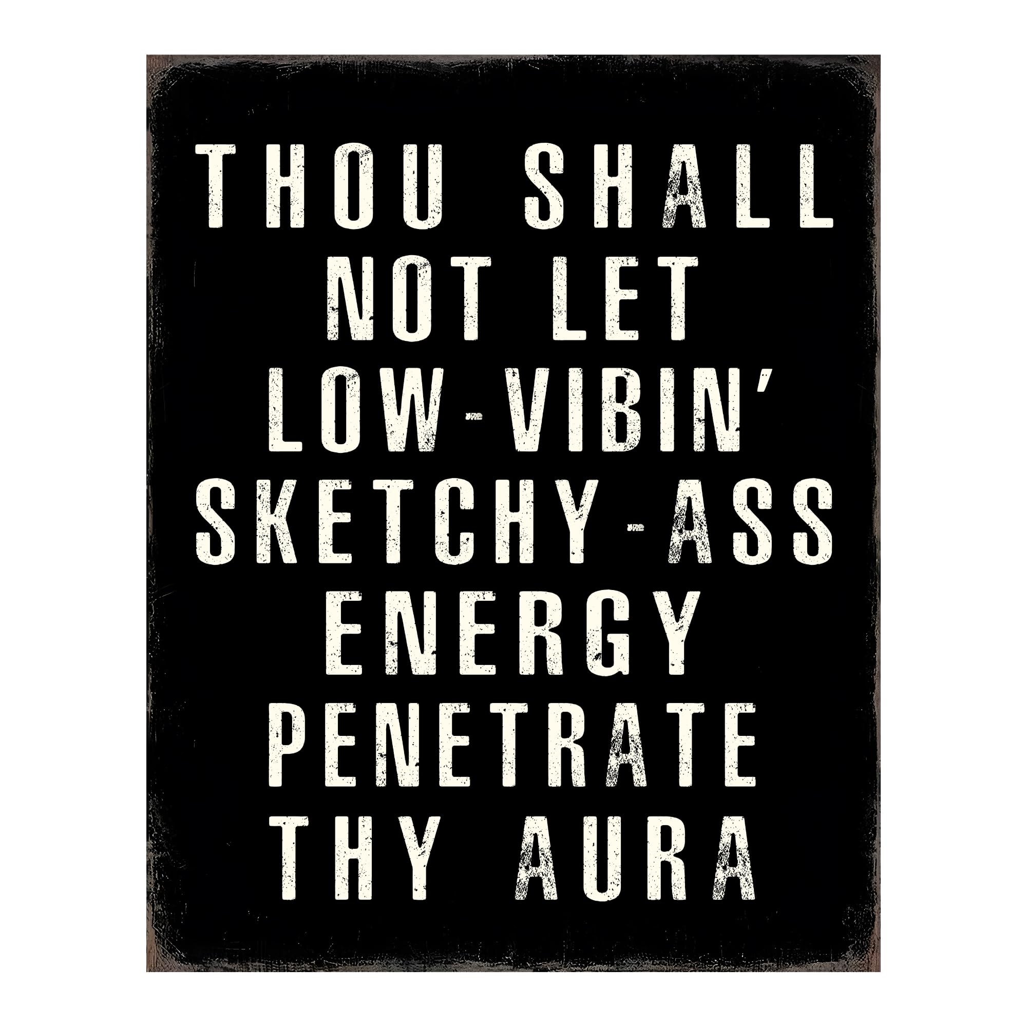 Motivational Wall Art Positive Quotes Wall Decor Office Decor Funny Motivational Posters for Office Motivation Wall Art Quotes Posters Inspirational Quotes (Thou Shall Not)