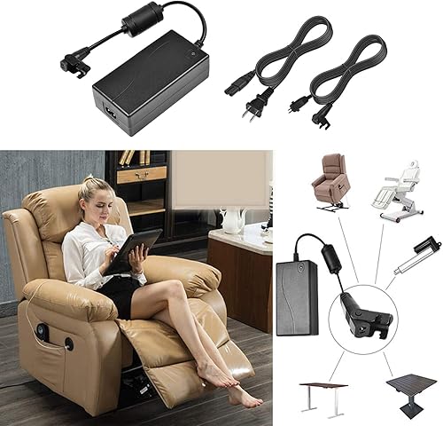 Vista 8 de CUGLB Universal Lift Chair or Power Recliner AC/DC Switching Power Supply Transformer Compatible with Recliners 29V 2A Adapter for Lift Chair or