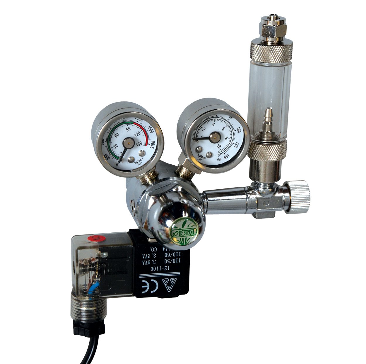 Ista CO2 Controller with Solenoid, Bubble Counter & Check Valve