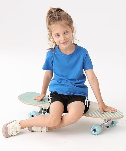 Miniatura 6 de GFQLONG 5 Pack Toddler Boys Girls Cotton Athletic Running Shorts, Kids Summer Casual Fashion Soccer Shorts