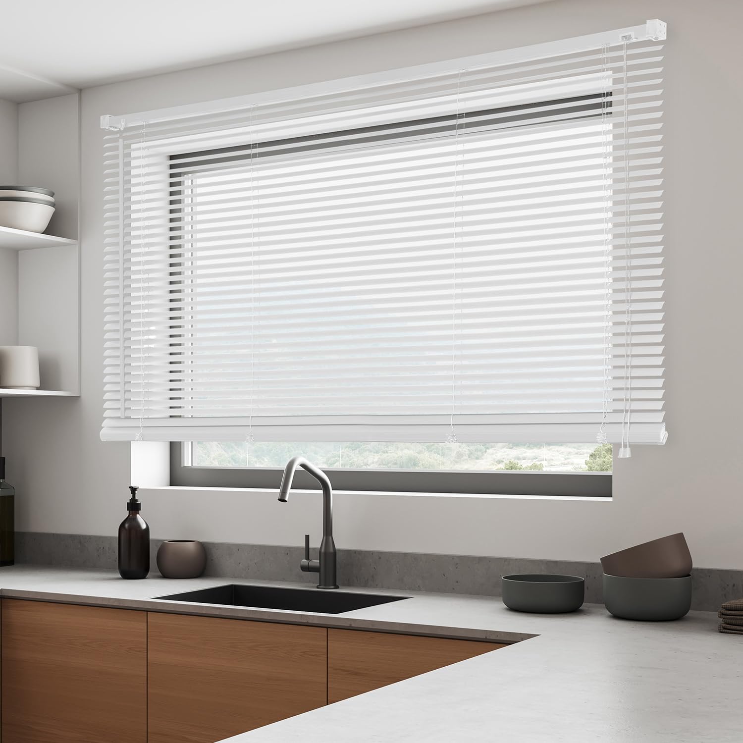 Jalousien für Fenster innen aus Vinyl-PVC auch für Türen 120x250 cm Weiß